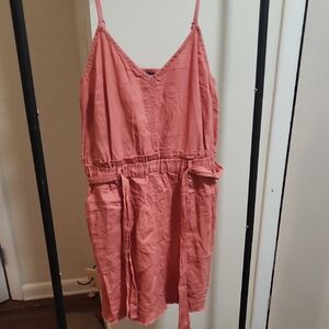 Coral Sleeveless Dress